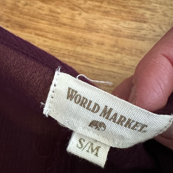 World Market Eggplant Purple Embroidered Dress S/M - Picture 4 of 9